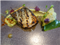 flame grilled mackerel with shiso
